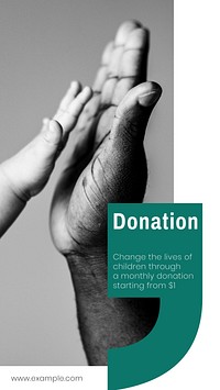 Donation charity advertisement  Instagram story template