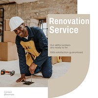 Renovation service Instagram post template