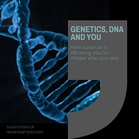 DNA test Instagram post template design