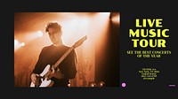 Concert music tour blog banner template