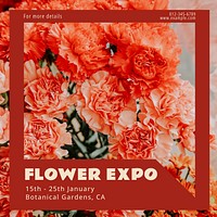 Flower expo Instagram post template design