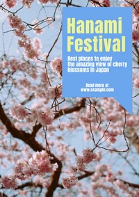 Hanami festival poster template