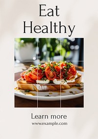 Eat healthy  poster template