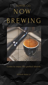 Now brewing cafe social story template