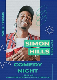 Comedy night  poster template  
