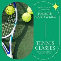 Tennis classes Instagram post template