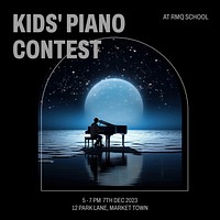 Kids' piano contest Instagram post template