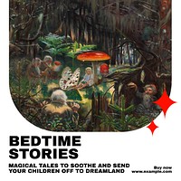 Bedtime stories Instagram post template design