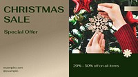 Christmas sale blog banner template