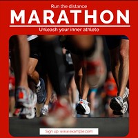 Marathon Instagram post template