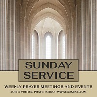 Sunday Service   Instagram post template