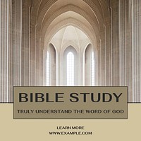 Bible study Facebook post template
