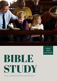 Bible study poster template