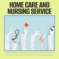 Nursing service Instagram post template