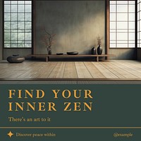 Inner zen Instagram post template