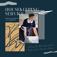 Housekeeping service Instagram post template