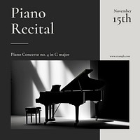 Piano recital Instagram post template