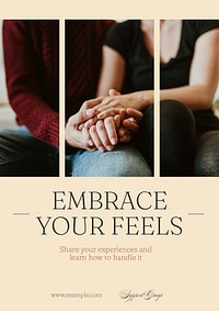 Embrace your feels  poster template