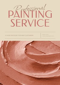 Painting service poster template & design