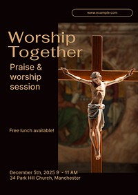 Worship session poster template  