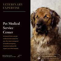 Pet medical service Facebook post template