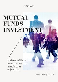Mutual funds poster template  