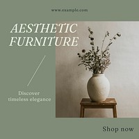 Aesthetic furniture Instagram post template