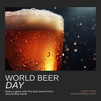 World beer day Instagram post template