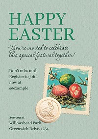 Happy Easter poster template