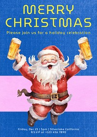 Christmas celebration poster template