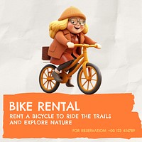 Bike rental Instagram post template