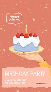 Birthday party Instagram story template