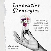 Creative solution consultation Instagram post template design