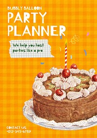 Party planner poster template  