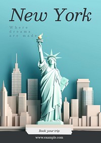 New york poster template and design