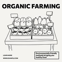 Organic farming Instagram post template   design