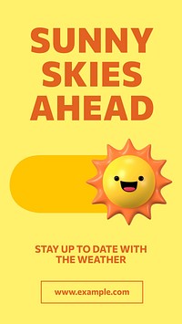 Sunny skies ahead Facebook story template