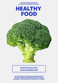 Healthy food poster template  