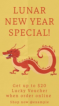 New Year special Facebook story template