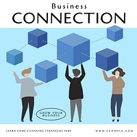 Business connection Instagram post template