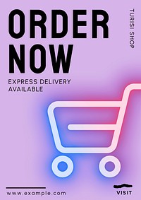 Order now poster template