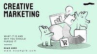Creative marketing blog banner template