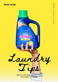 Laundry tips poster template