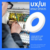UX/UI design Instagram post template social media design