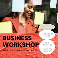 Business workshop Instagram post template design
