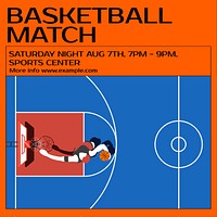 Basketball Match Instagram post template