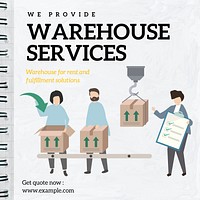Warehouse services Instagram post template