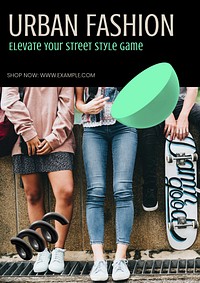 Urban fashion poster template