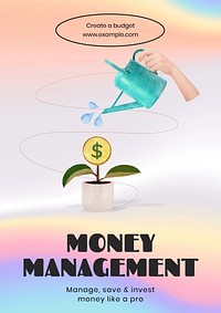 Money management poster template