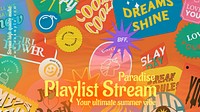 Playlist stream  blog banner template